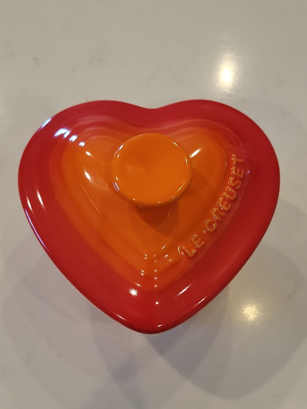 Le Creuset Like New Flame Heart Cocotte